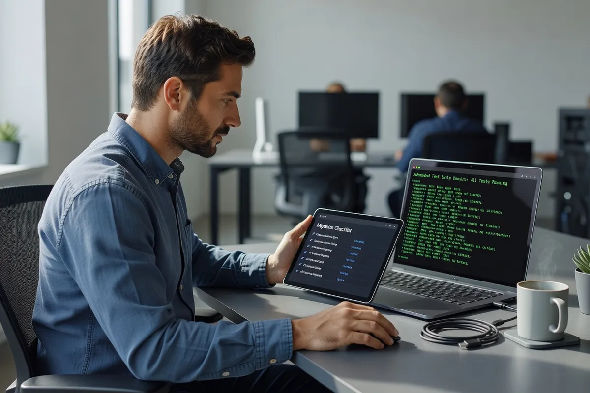 Terminal affichant les tests fonctionnels Symfony en cours d'exécution