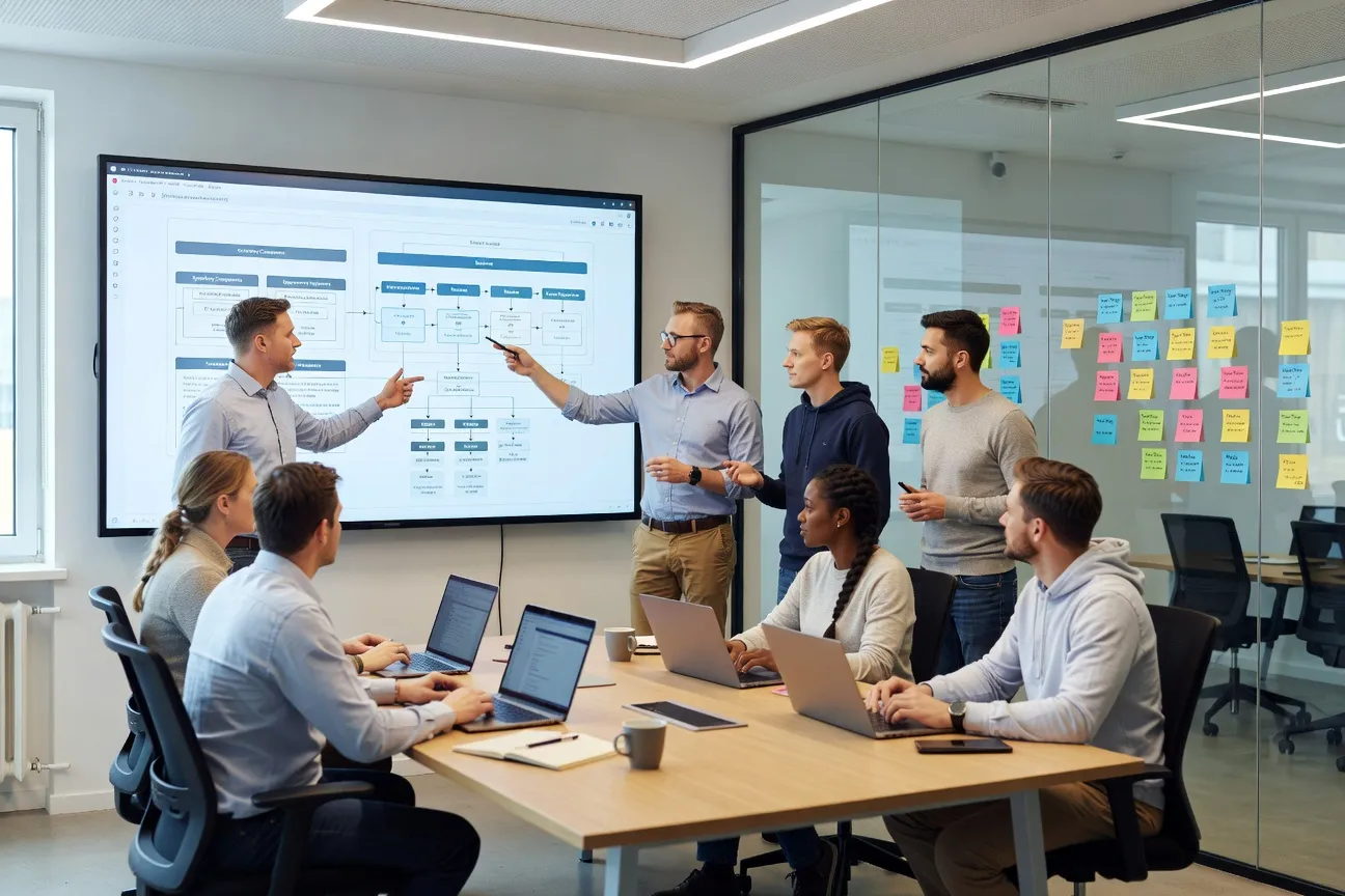 R&eacute;union d'&eacute;quipe d&eacute;veloppeurs Symfony en scale-up