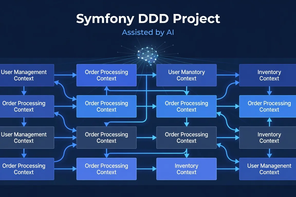 Claude Code assistant l'architecture d'un projet Symfony avec DDD et CQRS en 2026